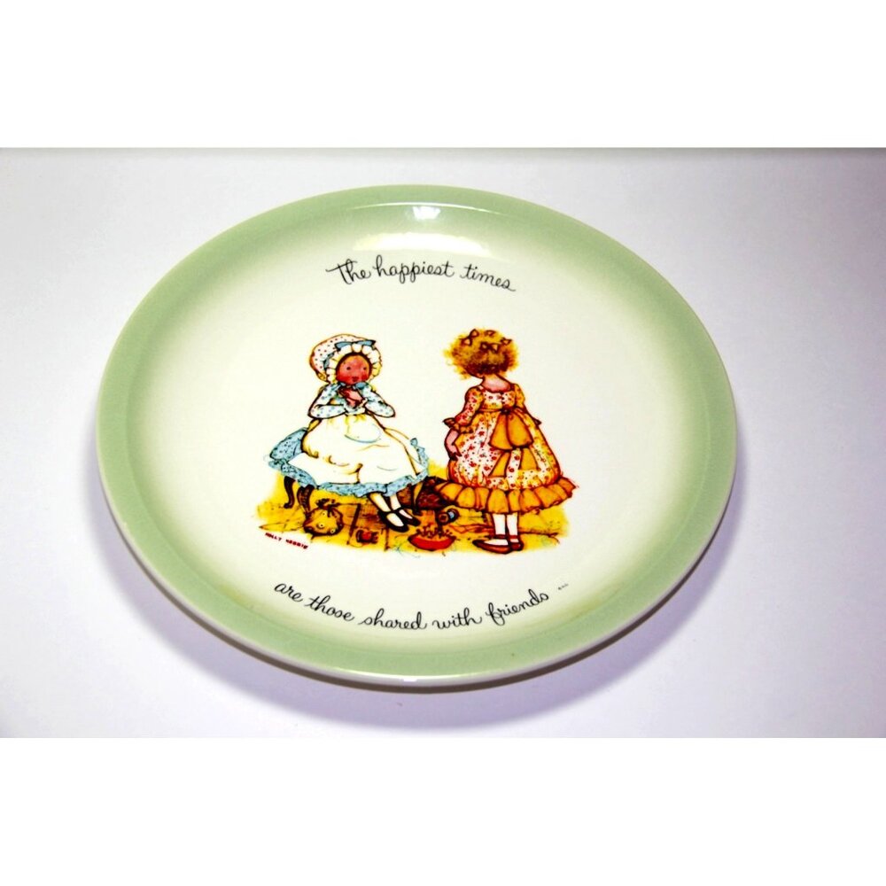 HOLLY HOBBIE Green Collectible Plate "The Happiest Times are Those Shared with F